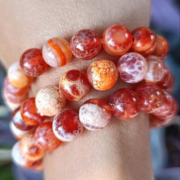 Red Agate Crystal Bracelet - Picture 1 of 4